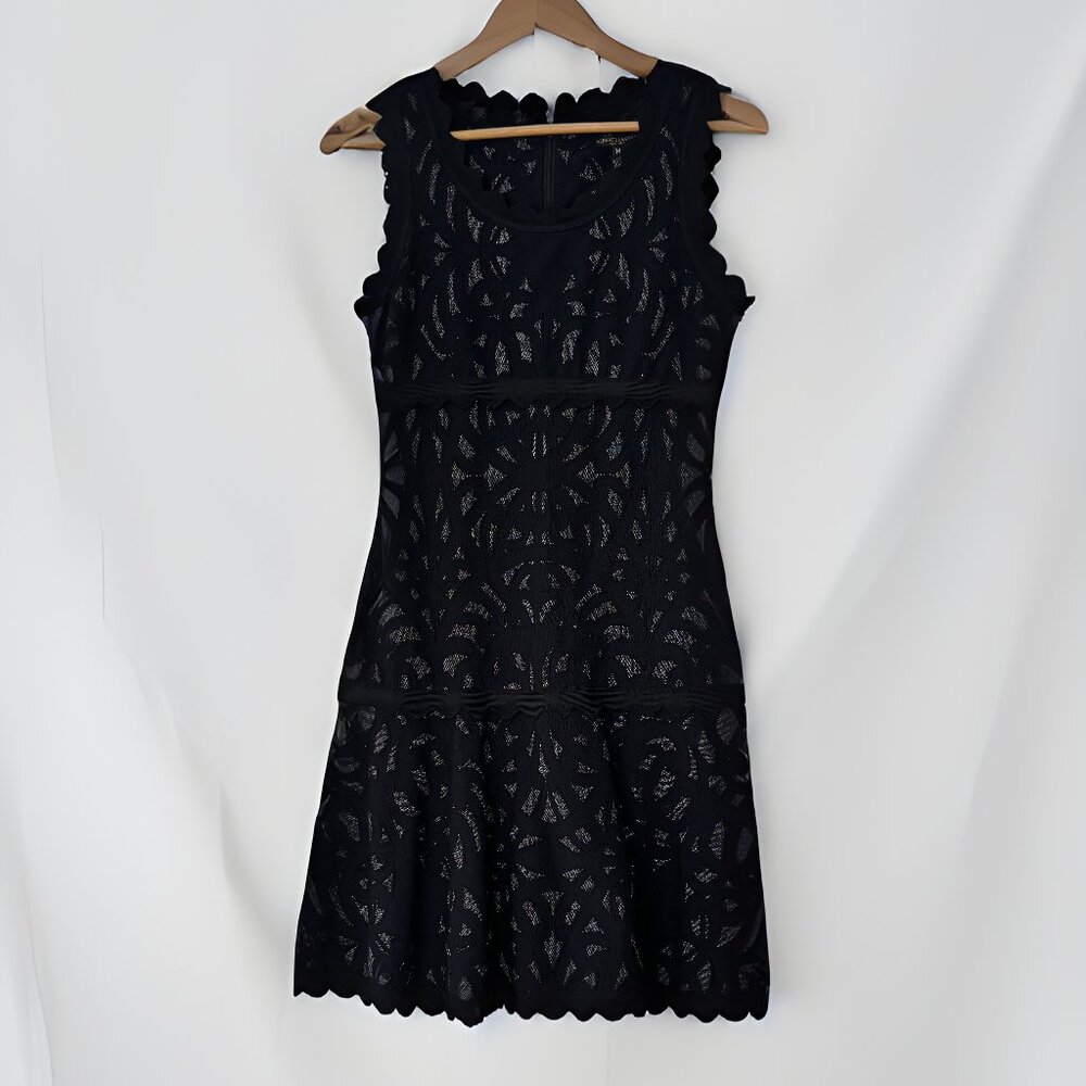 Alberto Makal Black & Silver Bandage Dress